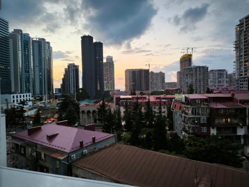 a view of a city with tall buildings at Willy's House in Batumi