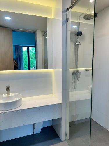 Koupelna v ubytování Sokview Residence