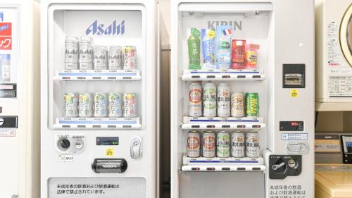 two vending machines in a store with drinks at Okazaki Daiichi Hotel East Wing in Okazaki
