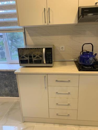 Kuchyň nebo kuchyňský kout v ubytování Apartments Firuze