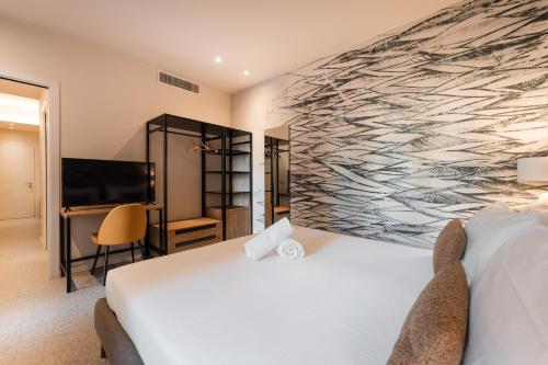 Cama o camas de una habitación en Hotel Stella Del Mare