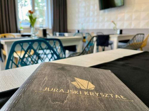 a table with a napkin on top of it at Jurajski Kryształ in Zaborze