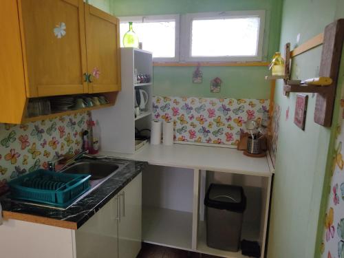 Una cocina o zona de cocina en Borgáta Retro Apartman