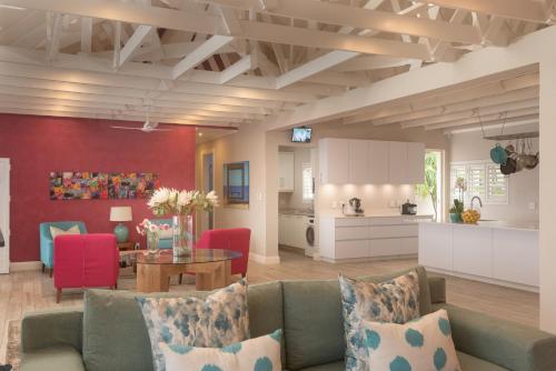 a living room with a couch and a table at The Sugar Shack in Ballito