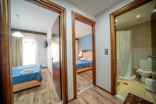 Koupelna v ubytování Hotel Olympion