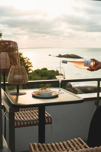 Balcon ou terrasse dans l'établissement Hôtel de La Plage