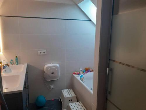 Koupelna v ubytování Grande maison de vacances