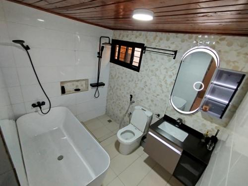 Koupelna v ubytování Résidence Dimi