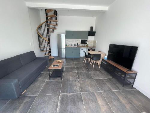 TV a/nebo společenská místnost v ubytování Le loft II
