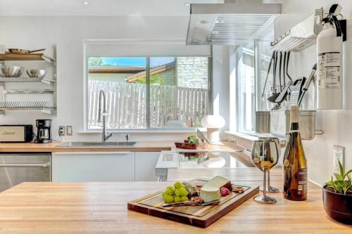 a kitchen with a plate of food on a counter at Aviator's Suite in Lakeway