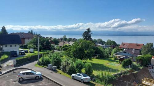 Photo de la galerie de l'établissement Appart cosy avec vue sur le Lac Léman, à Évian-les-Bains