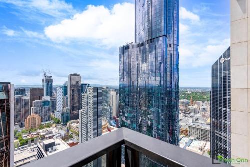 a view of a city from the balcony of a skyscraper at Pleasant Terrace 3BR2BACity viewBig Balcony Pool in Melbourne