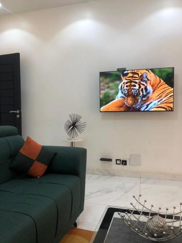 Μια τηλεόραση ή/και κέντρο ψυχαγωγίας στο APPARTEMENT MEUBLE DAKAR Suite 1