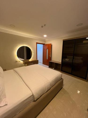 Letto o letti in una camera di حلول سكني للشقق المخدومه
