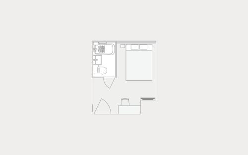 a floor plan of a small house at karaksa hotel grande Shin-Osaka Tower in Osaka