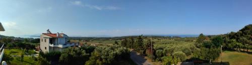 a house in the middle of a field with trees at SIMOS' sea view house in Nikópolis
