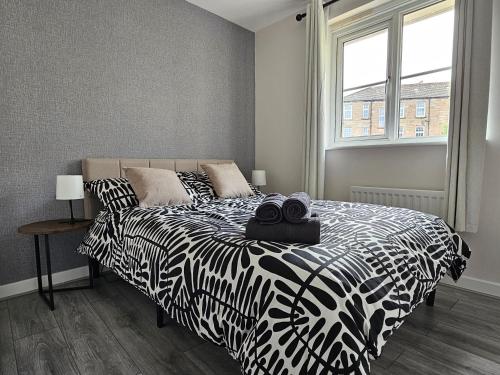 Postel nebo postele na pokoji v ubytování Glasgow Green Modern Stay