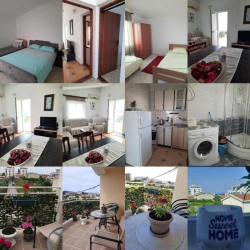 a collage of photos of a kitchen and a house at Šušanj Ilino APARTMAN in Bar