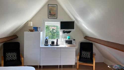 Dapur atau dapur kecil di Gîte HIRONDELLE - PARKING PRIVÉ