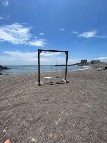 a goal on a beach with the ocean in the background at MAR DEL RIO - Torre Península - Playa privada in Conchal