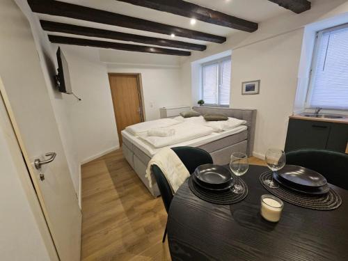 Postel nebo postele na pokoji v ubytování Apartmani Schega