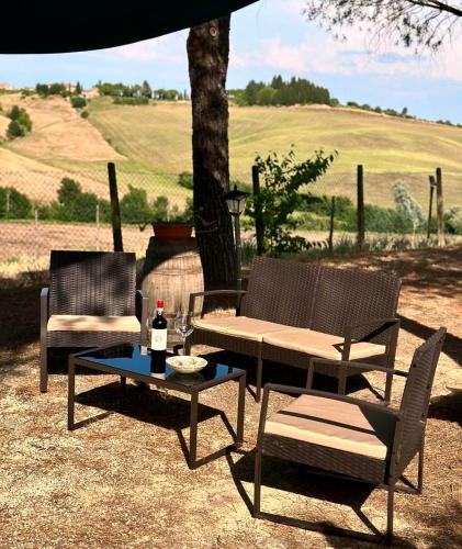 Ruang duduk di Agriturismo La Terrazza sul Mangia