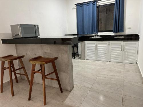 Η κουζίνα ή μικρή κουζίνα στο Hotel Plaza Nardos