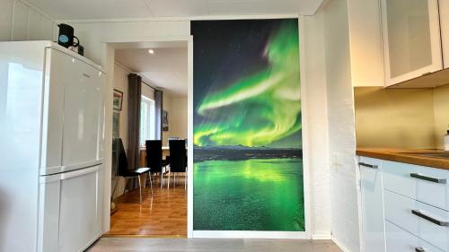 Kuchyň nebo kuchyňský kout v ubytování Basecamp Mountain View Lofoten