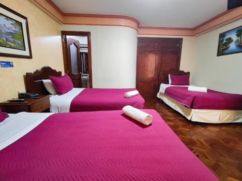 Voodi või voodid majutusasutuse Hotel Diamante Azul toas