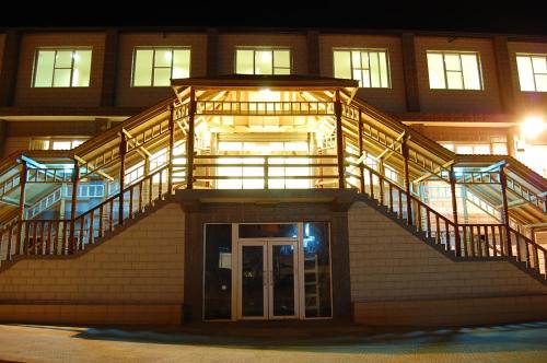a building with stairs on the side of it at 海天酒店 in Nangan