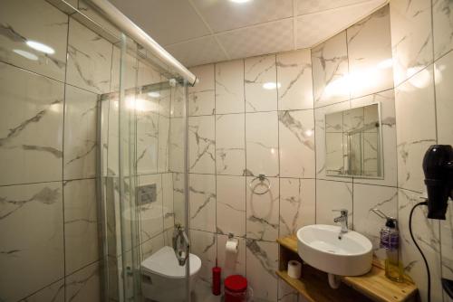 Koupelna v ubytování Paparuna Butik Hotel