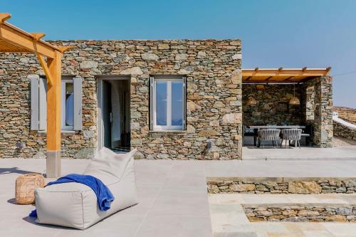 Posezení v ubytování Verros Hut - Mini Pool Villa