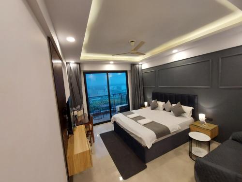 Ένα ή περισσότερα κρεβάτια σε δωμάτιο στο The luxury loft 1