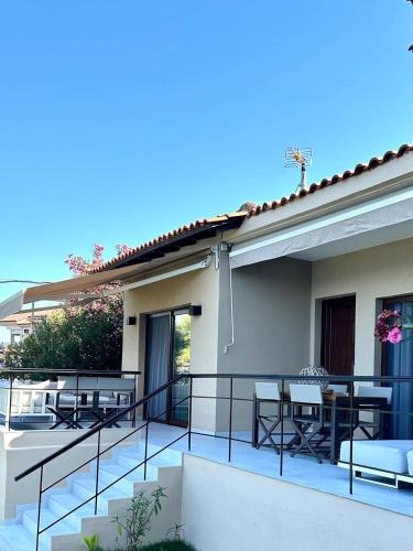 Balkoni atau teres di Rigas Villa 501 Afitos