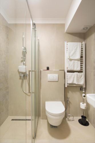 Koupelna v ubytování Hotel Hermes Budva