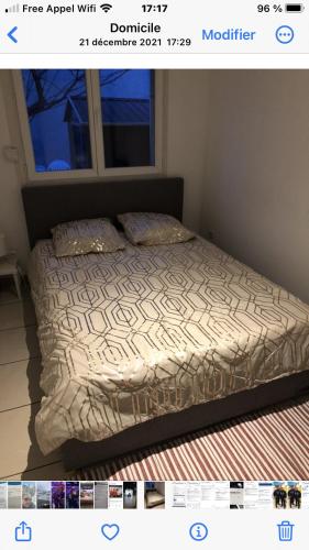 Katil atau katil-katil dalam bilik di Appartement avec piscine privative