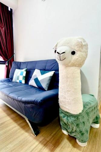 Χώρος καθιστικού στο Cube8teen 1BR1B CozyStay 3 mins to Austin Height