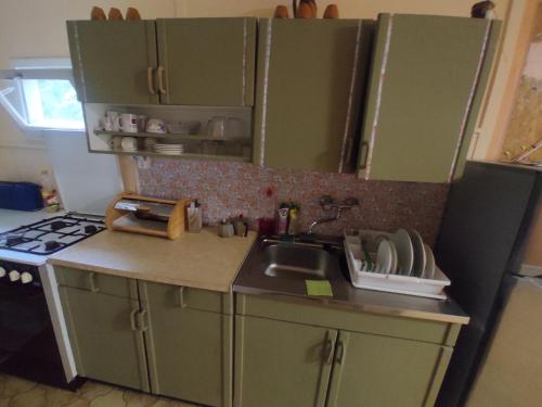 Una cocina o zona de cocina en Borgáta Retro Apartman