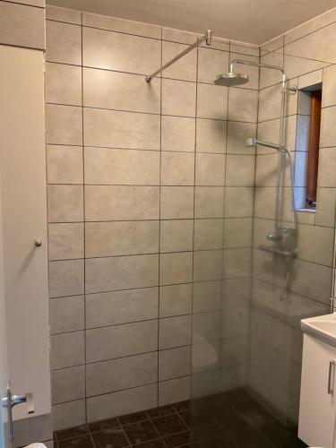 Koupelna v ubytování Skógar Apartment