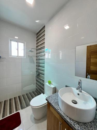 Koupelna v ubytování Villa Angel