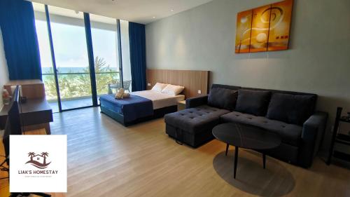 Posezení v ubytování Sematan SeaView Apartment,Highest Floor