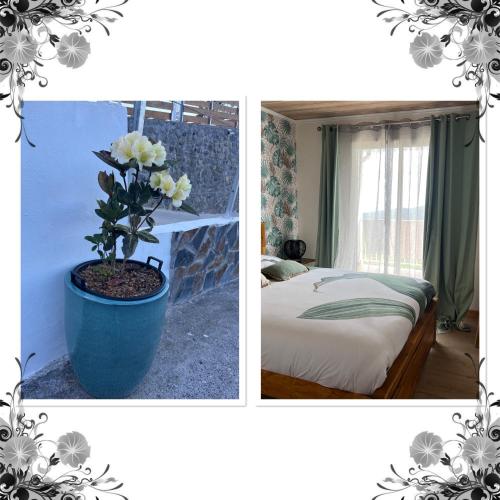 Cama o camas de una habitación en Les panoramiks des Makes