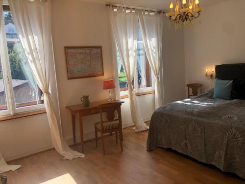 Postel nebo postele na pokoji v ubytování Wohnung alte Post