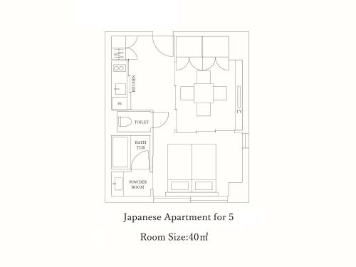 a floor plan of the apartment at MIMARU Kyoto Nishinotoin Takatsuji in Kyoto