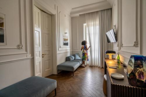 Posezení v ubytování Dimora Palanca Boutique & SPA
