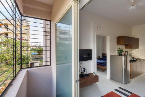 Køkken eller tekøkken på Sunrise Service Apartments