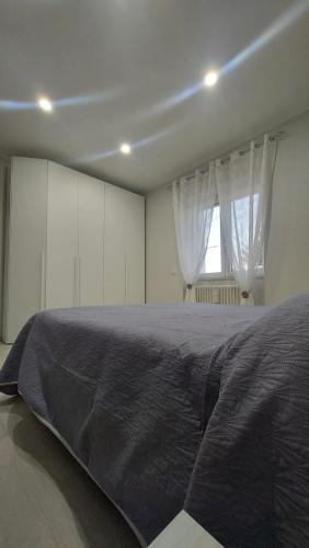 a bedroom with a large bed and a window at Home sweet Home in Montecalvo Irpino