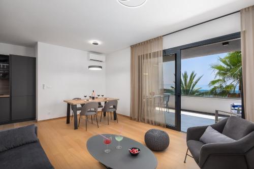 Χώρος καθιστικού στο Paoma Lux Beach Suites