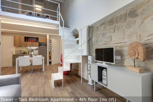 Nhà bếp/bếp nhỏ tại St Elizabeth Loft Apartments by Mamo Florence