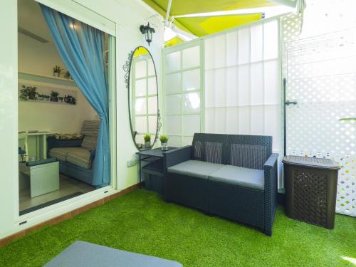 Ruang duduk di Cubo's Poseidon Apartment 3 & Pool